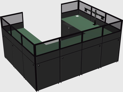 U-shaped cubicle