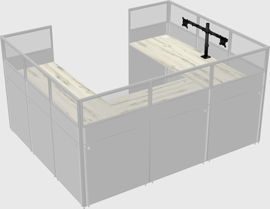 U-shaped cubicle