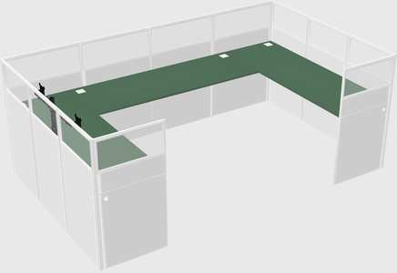 U-shaped cubicle