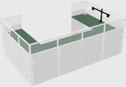U-shaped cubicle