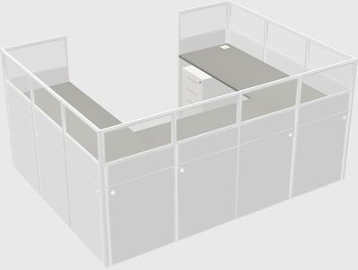 U-shaped cubicle