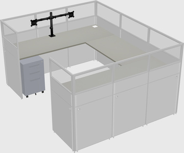 U-shaped cubicle