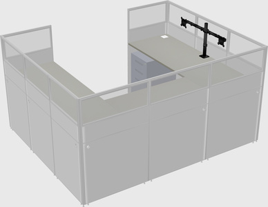 U-shaped cubicle