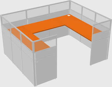 U-shaped cubicle