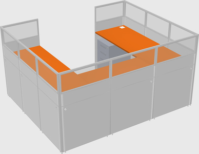 U-shaped cubicle