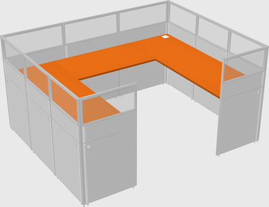 U-shaped cubicle