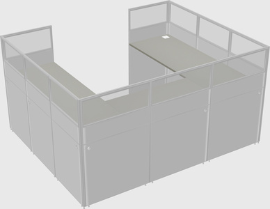 U-shaped cubicle