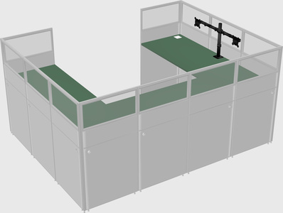 U-shaped cubicle
