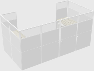 Cabine en u