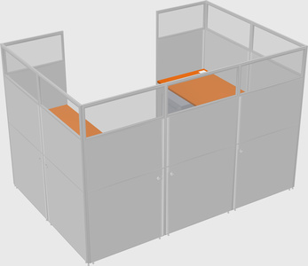 Cabine en u