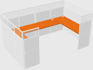 U-shaped cubicle