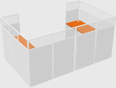 U-shaped cubicle