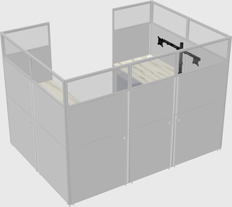 U-shaped cubicle