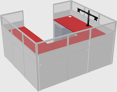 U-shaped cubicle