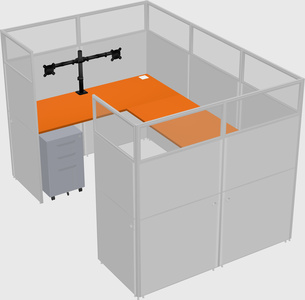U-shaped cubicle