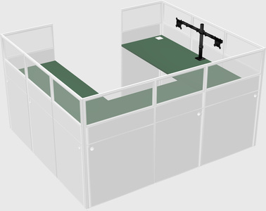 U-shaped cubicle