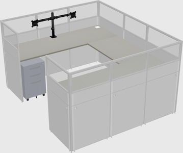 U-shaped cubicle