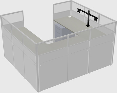 U-shaped cubicle