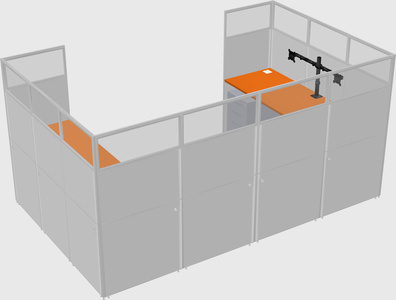 U-shaped cubicle