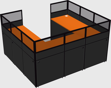 U-shaped cubicle