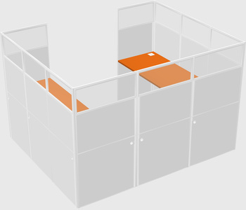 U-shaped cubicle