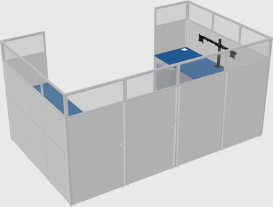 U-shaped cubicle