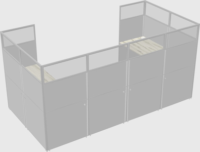 Cabine en u
