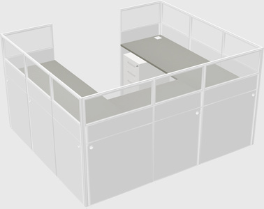 Cabine en u