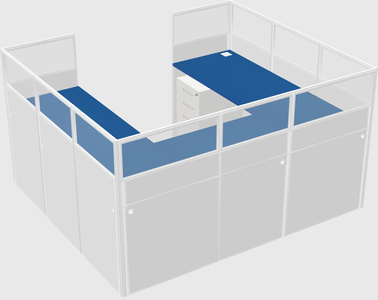 U-shaped cubicle