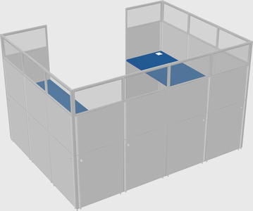U-shaped cubicle