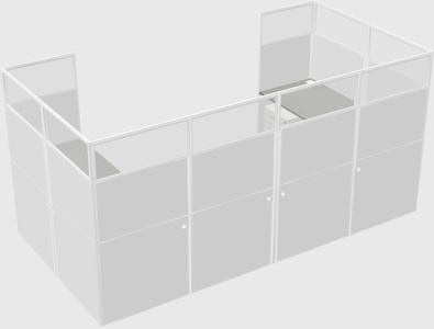 Cabine en u