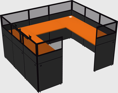 U-shaped cubicle