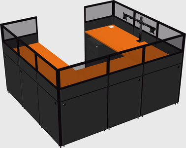 U-shaped cubicle