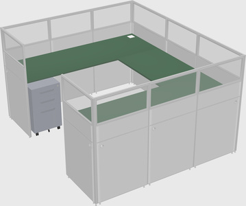 Cabine en u