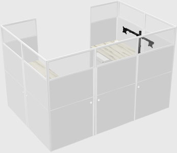 Cabine en u