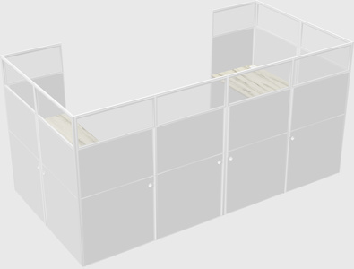 U-shaped cubicle