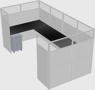 U-shaped cubicle