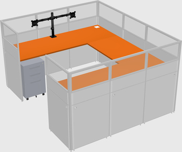 U-shaped cubicle