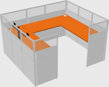 U-shaped cubicle