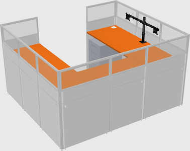 U-shaped cubicle