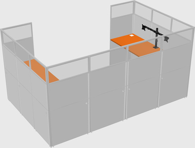 U-shaped cubicle