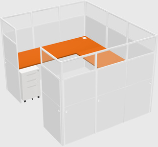U-shaped cubicle
