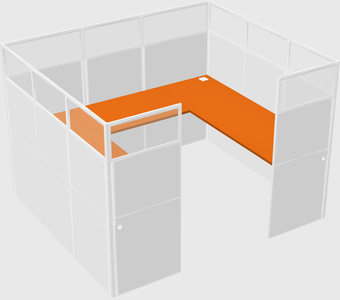 U-shaped cubicle