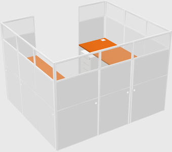 U-shaped cubicle