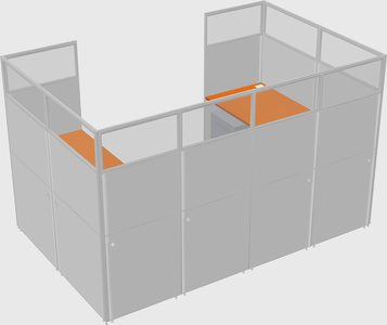 U-shaped cubicle