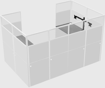 U-shaped cubicle
