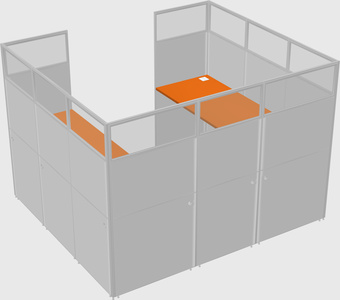 U-shaped cubicle