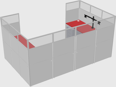 U-shaped cubicle