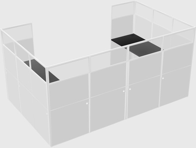 U-shaped cubicle