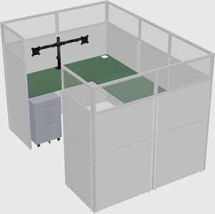 U-shaped cubicle